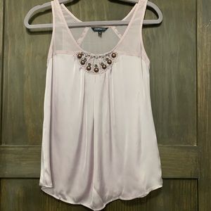 Express light pink embellished tank